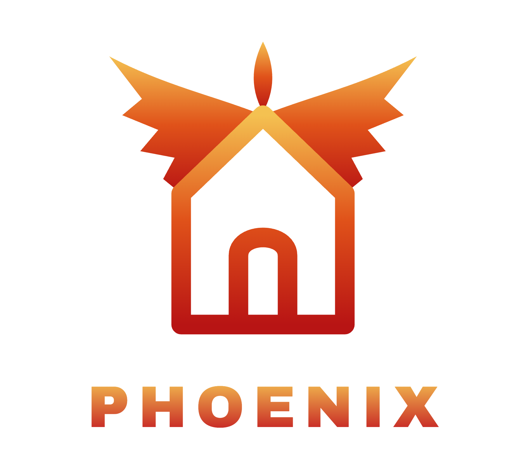 Phoenix — rising home logo